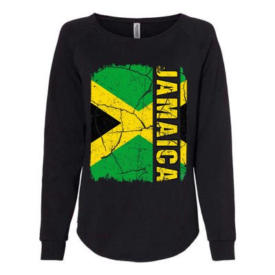 Vintage Jamaican Flag Jamaica Pride Roots Heritage Gift Womens California Wash Sweatshirt