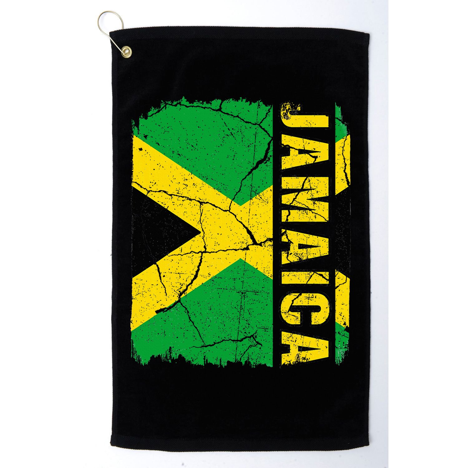 Vintage Jamaican Flag Jamaica Pride Roots Heritage Gift Golf Towel