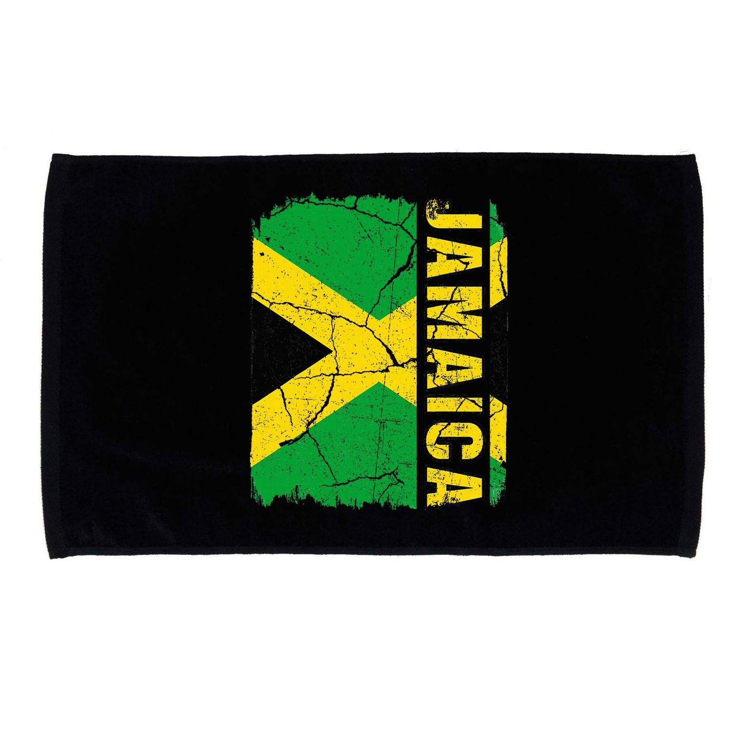 Vintage Jamaican Flag Jamaica Pride Roots Heritage Gift Microfiber Hand Towel
