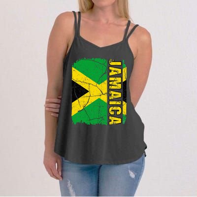 Vintage Jamaican Flag Jamaica Pride Roots Heritage Gift Women's Strappy Tank