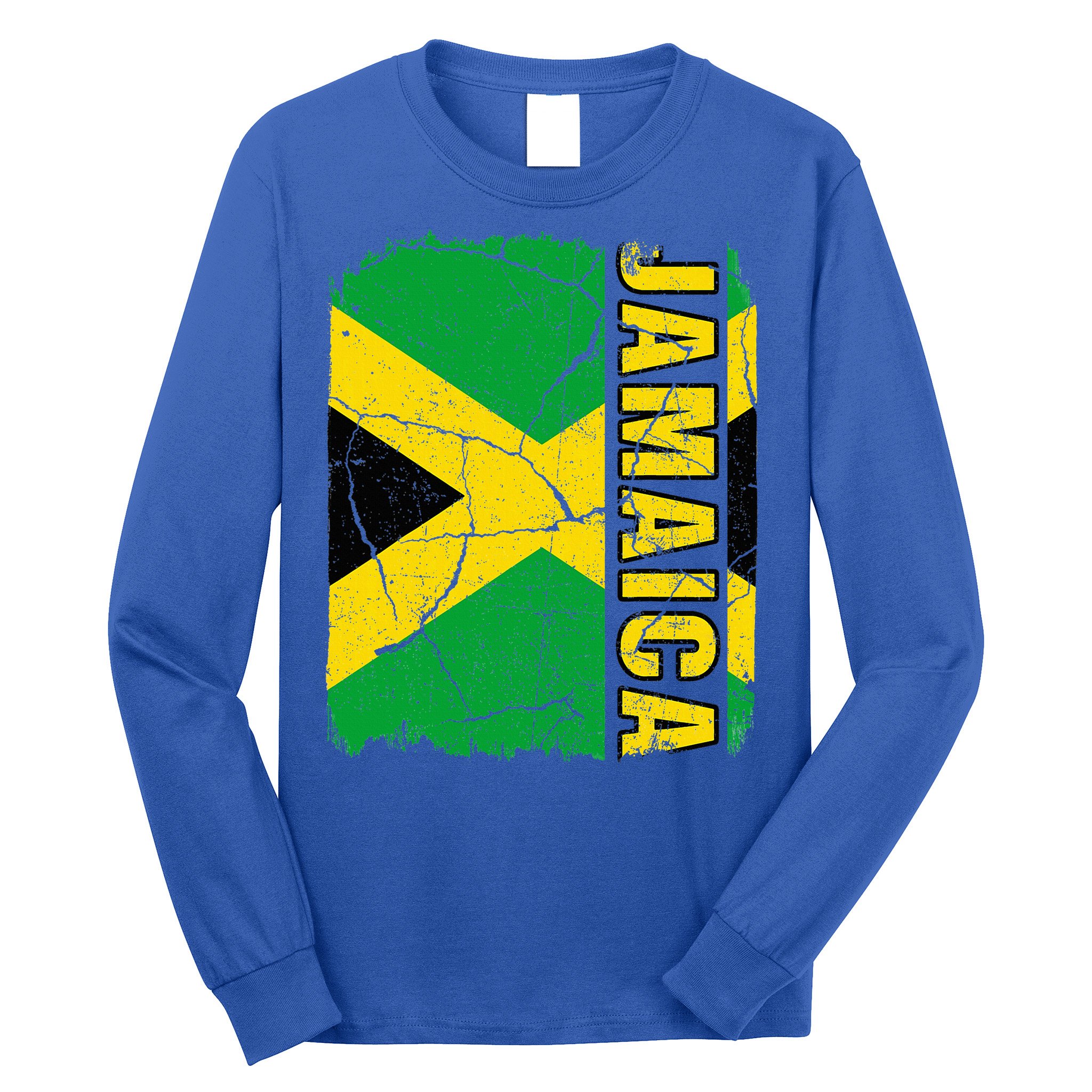 Vintage Jamaican Flag Jamaica Pride Roots Heritage Gift Long Sleeve Shirt