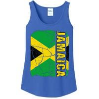 Vintage Jamaican Flag Jamaica Pride Roots Heritage Gift Ladies Essential Tank