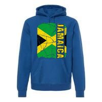 Vintage Jamaican Flag Jamaica Pride Roots Heritage Gift Premium Hoodie