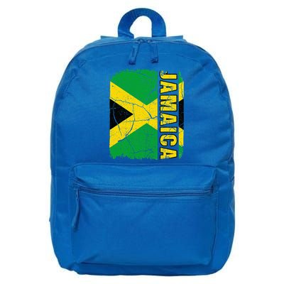 Vintage Jamaican Flag Jamaica Pride Roots Heritage Gift 16 in Basic Backpack