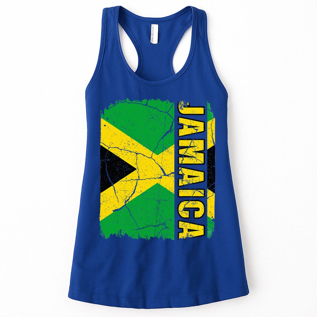 Vintage Jamaican Flag Jamaica Pride Roots Heritage Gift Womens Tank Top