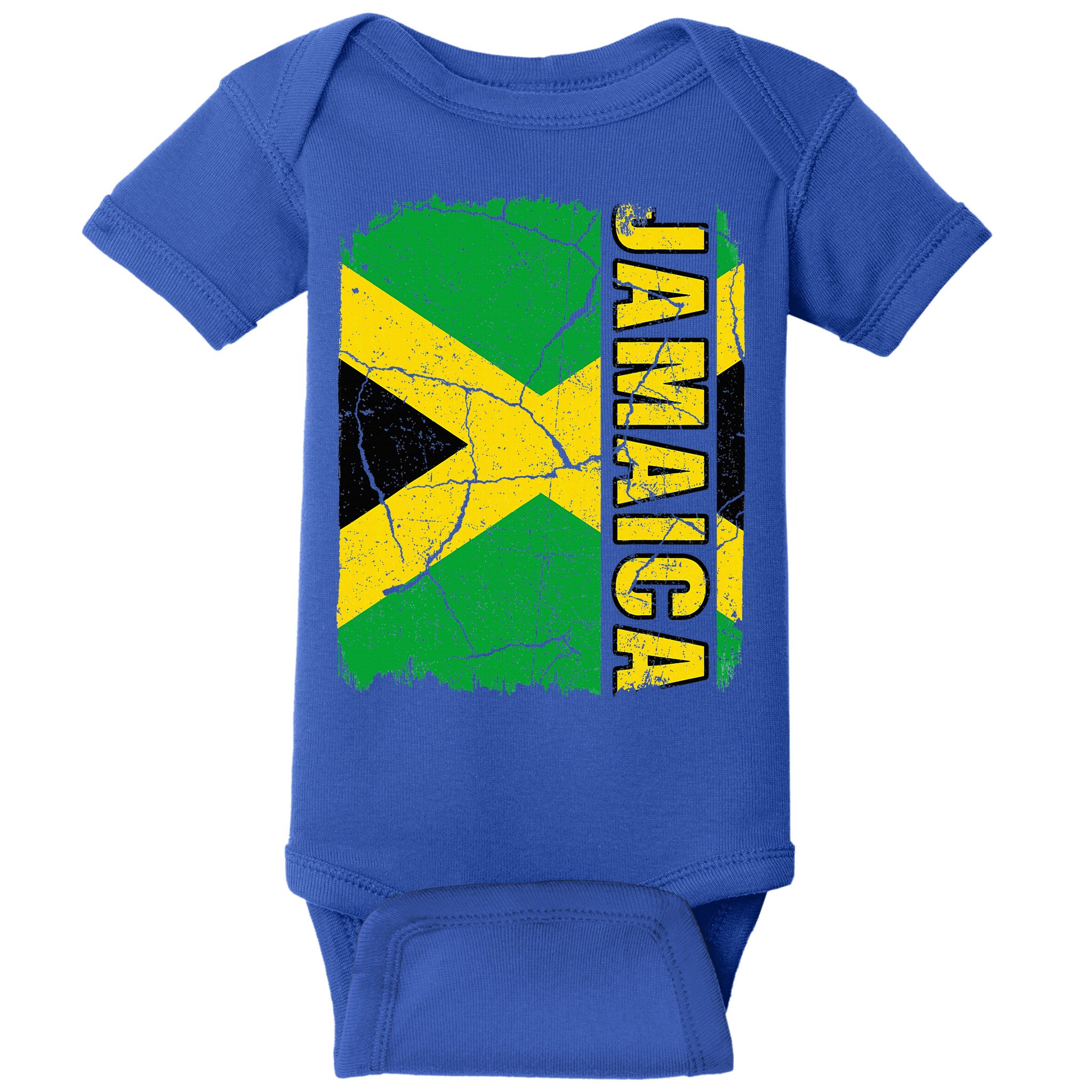 Vintage Jamaican Flag Jamaica Pride Roots Heritage Gift Baby Bodysuit