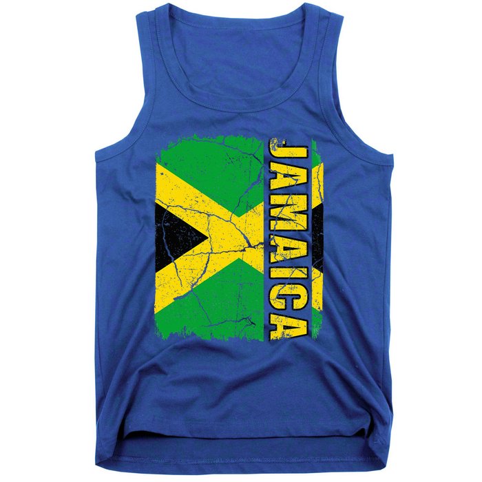 Vintage Jamaican Flag Jamaica Pride Roots Heritage Gift Tank Top