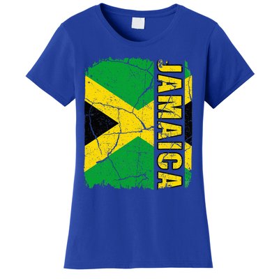 Vintage Jamaican Flag Jamaica Pride Roots Heritage Gift Women's T-Shirt