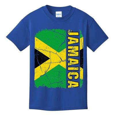 Vintage Jamaican Flag Jamaica Pride Roots Heritage Gift Kids T-Shirt