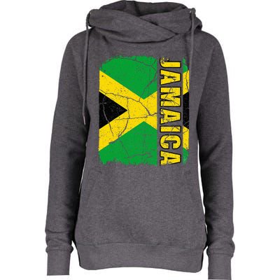 Vintage Jamaican Flag Jamaica Pride Roots Heritage Gift Womens Funnel Neck Pullover Hood