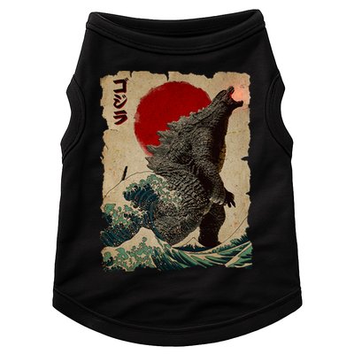 Vintage Japanese Monster Great Wave Poster Doggie Tank