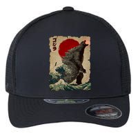 Vintage Japanese Monster Great Wave Poster Flexfit Unipanel Trucker Cap