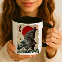 Vintage Japanese Monster Great Wave Poster Mug