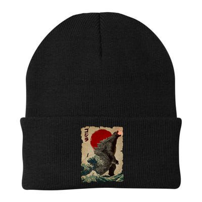 Vintage Japanese Monster Great Wave Poster Beanie