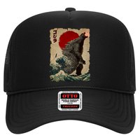 Vintage Japanese Monster Great Wave Poster Trucker Hat