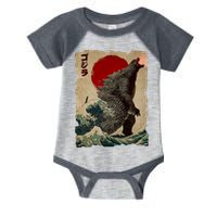 Vintage Japanese Monster Great Wave Poster Infant Baby Jersey Bodysuit