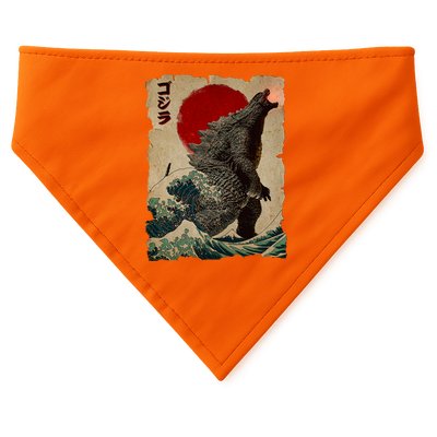 Vintage Japanese Monster Great Wave Poster USA-Made Doggie Bandana