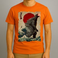 Vintage Japanese Monster Great Wave Poster T-Shirt