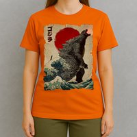 Vintage Japanese Monster Great Wave Poster T-Shirt