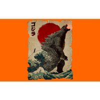 Vintage Japanese Godzilla Great Wave Poster Bumper Sticker