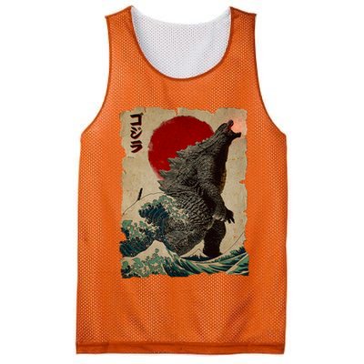 Vintage Japanese Monster Great Wave Poster Mesh Reversible Basketball Jersey Tank