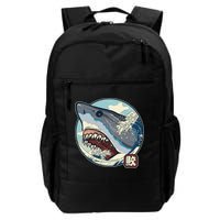 Vintage Japanese Great Wave Shark Attack Backpack