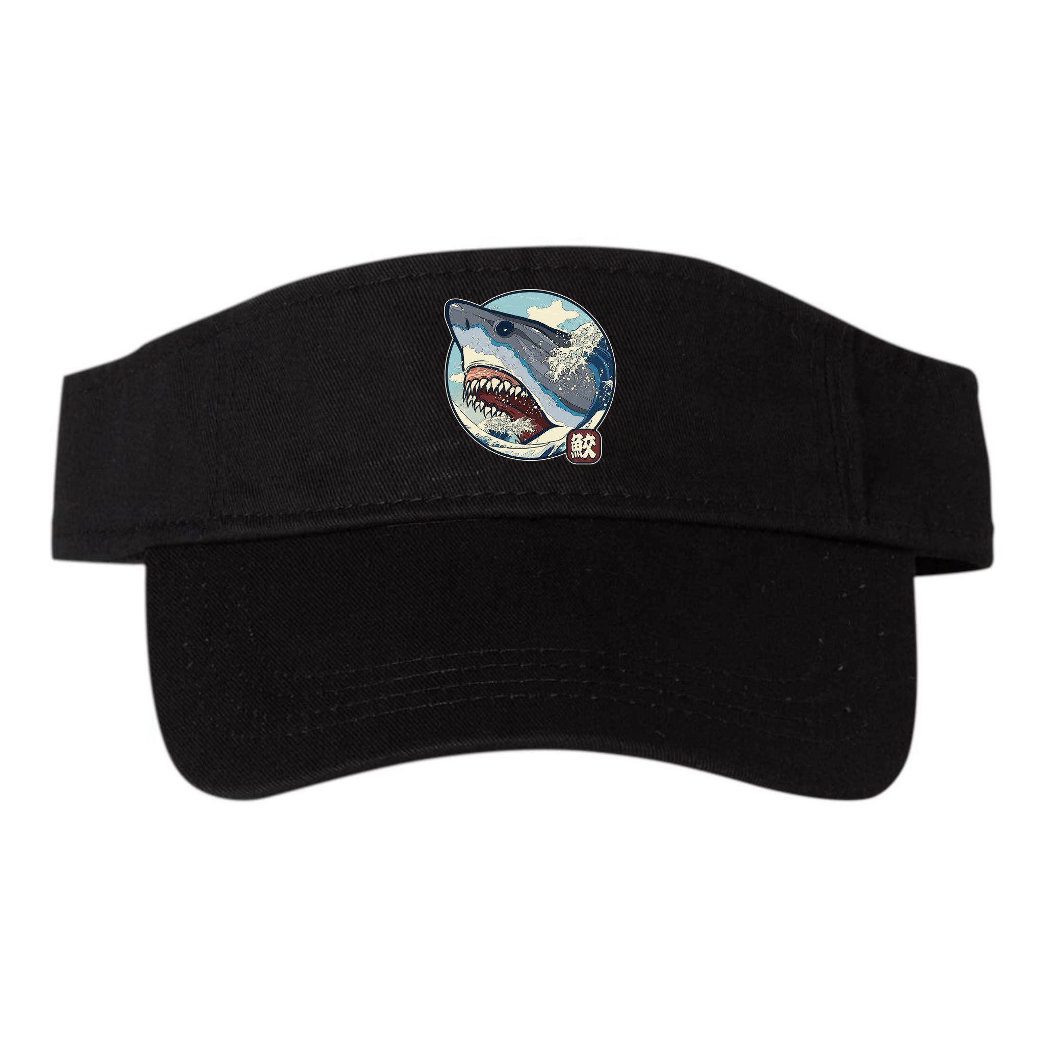 Vintage Japanese Great Wave Shark Attack Visor