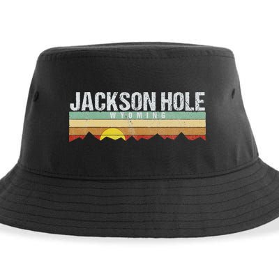 Vintage Jackson Hole Wyoming Retro Sustainable Bucket Hat