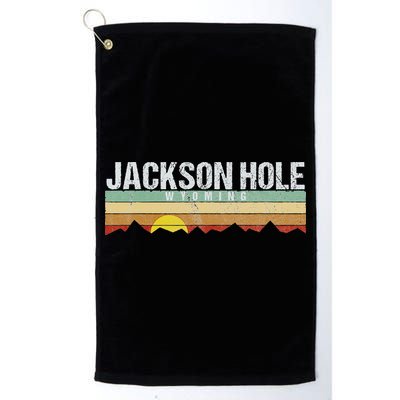 Vintage Jackson Hole Wyoming Retro Golf Towel