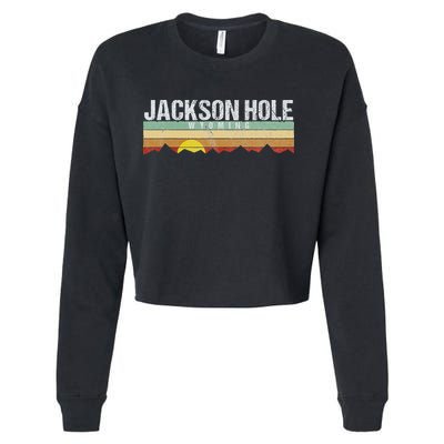 Vintage Jackson Hole Wyoming Retro Cropped Pullover Crew