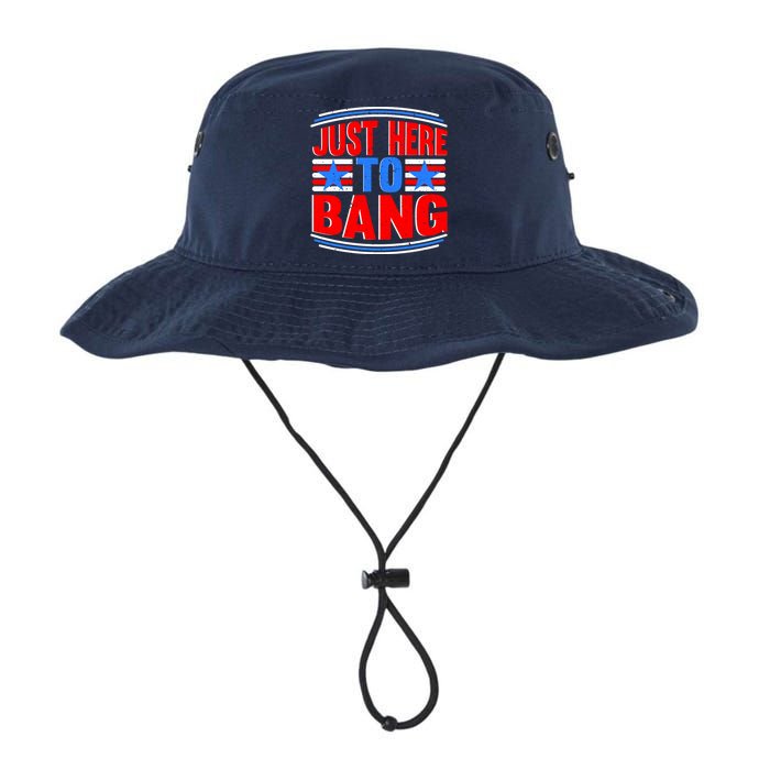 Vintage Just Here To Bang Funny 4th Of July USA Merica America Legacy Cool Fit Booney Bucket Hat