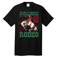 Vintage Jingle Horse Rodeo Funny Howdy Western Christmas Tall T-Shirt