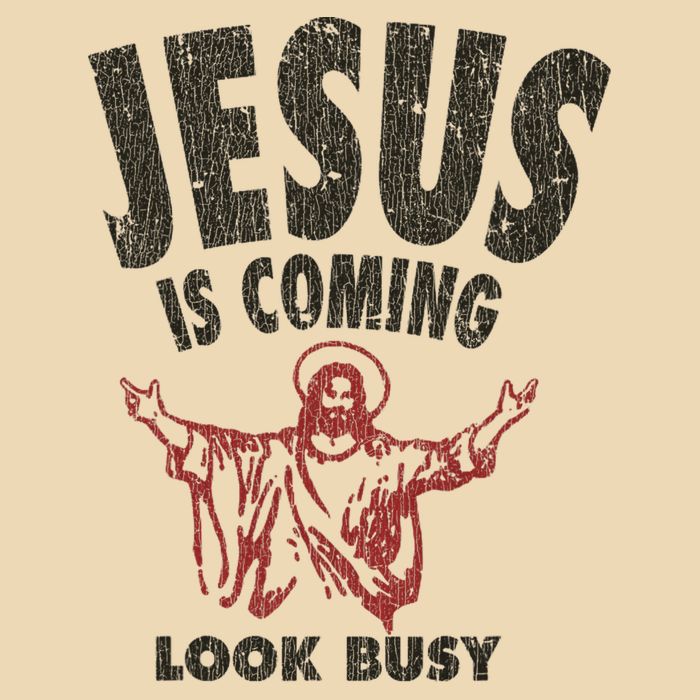 Vintage Jesus Is Coming Look Busy 1992 Bag