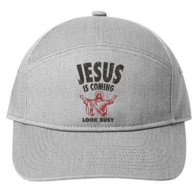 Vintage Jesus Is Coming Look Busy 1992 7-Panel Snapback Hat