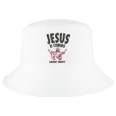 Vintage Jesus Is Coming Look Busy 1992 Cool Comfort Performance Bucket Hat
