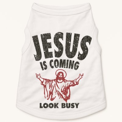 Vintage Jesus Is Coming Look Busy 1992 Doggie Tank