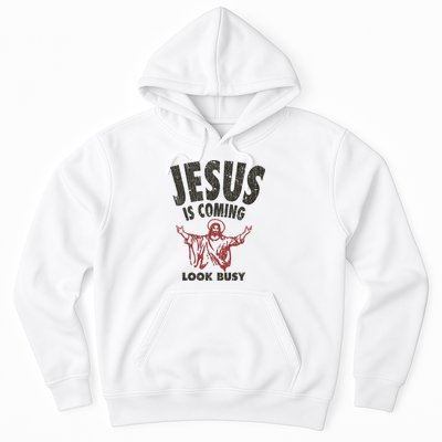 Vintage Jesus Is Coming Look Busy 1992 Hoodie