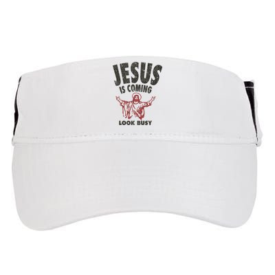 Vintage Jesus Is Coming Look Busy 1992 Adult Drive Performance Visor