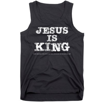 Vintage Jesus Is King Every Knee Shall Bend Head Shall Bow Tank Top