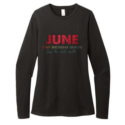 Vintage June Is My Birthday Yep The Whole Month Wo Womens CVC Long Sleeve Shirt