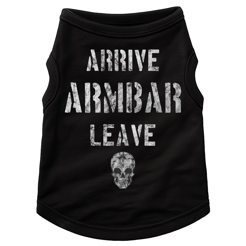 Vintage Jiu Jitsu Arrive Armbar Leave Grappling BJJ Doggie Tank