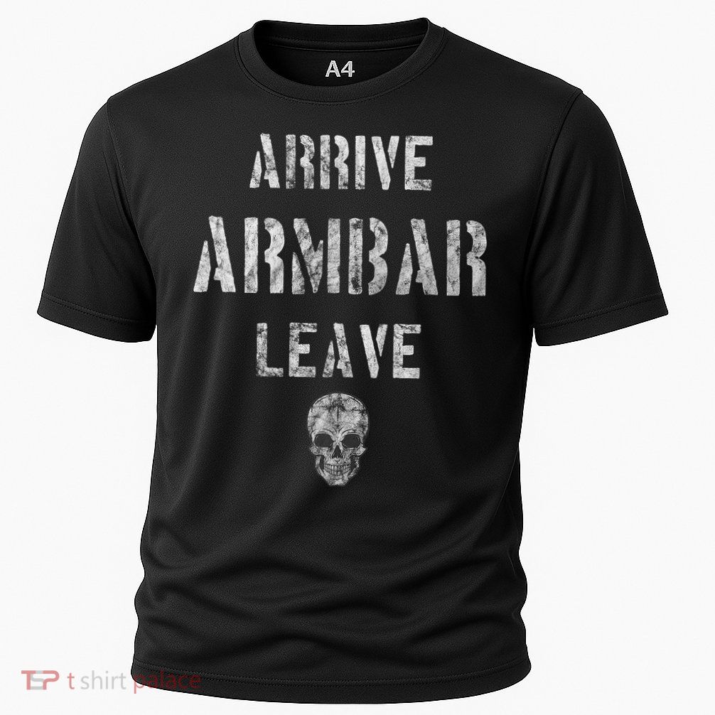 Vintage Jiu Jitsu Arrive Armbar Leave Grappling BJJ Performance Shirt