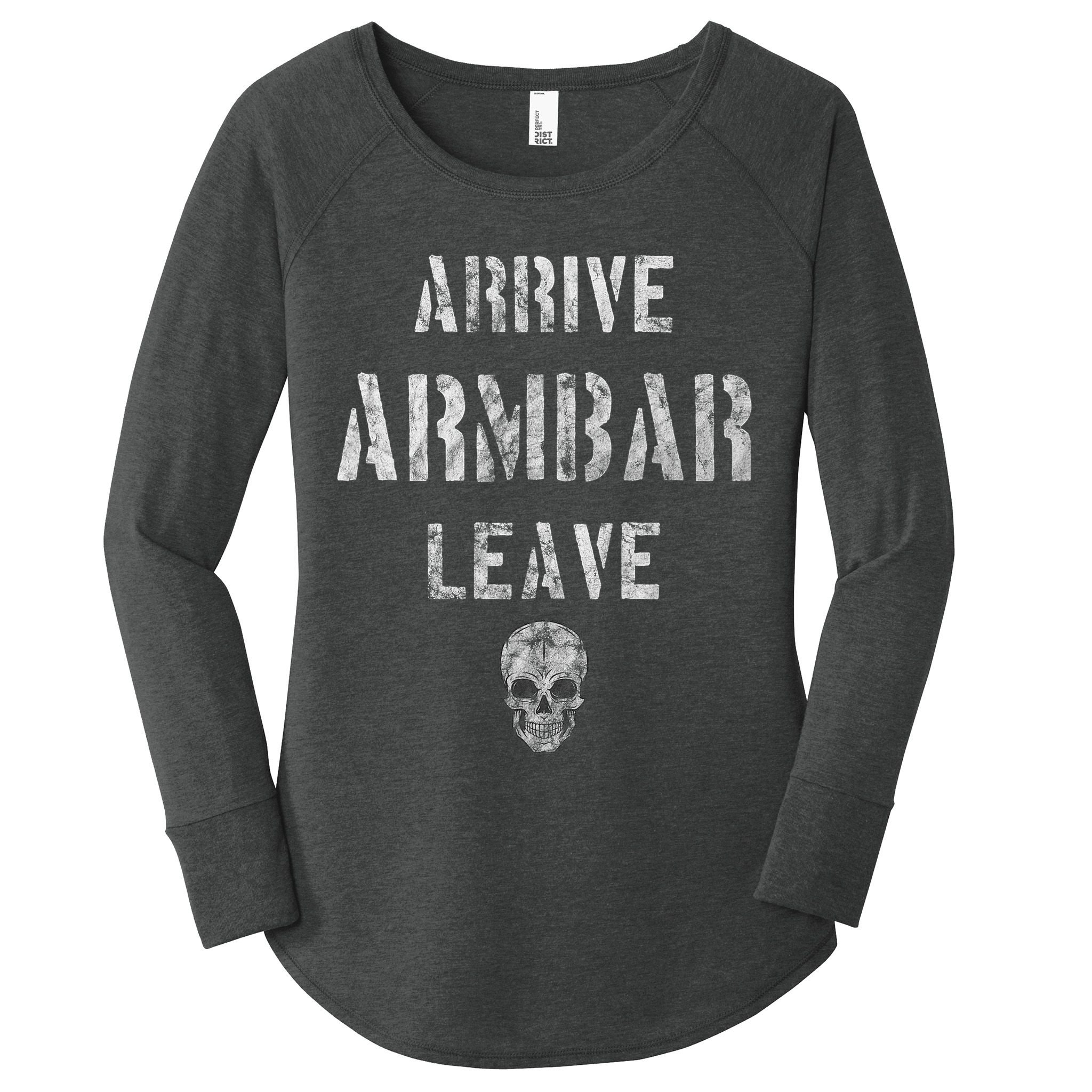 Vintage Jiu Jitsu Arrive Armbar Leave Grappling BJJ Women's Perfect Tri Tunic Long Sleeve Shirt