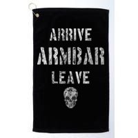 Vintage Jiu Jitsu Arrive Armbar Leave Grappling BJJ Golf Towel