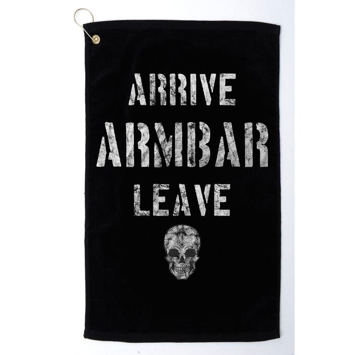 Vintage Jiu Jitsu Arrive Armbar Leave Grappling BJJ Golf Towel