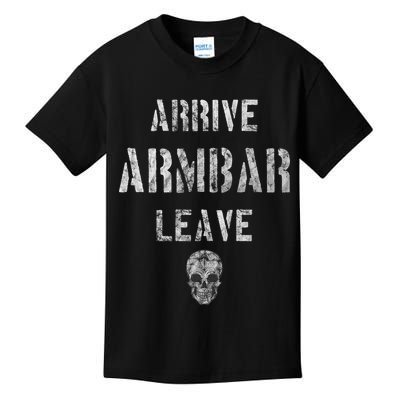 Vintage Jiu Jitsu Arrive Armbar Leave Grappling BJJ Kids T-Shirt
