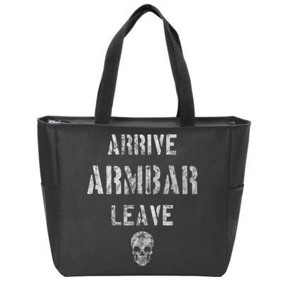 Vintage Jiu Jitsu Arrive Armbar Leave Grappling BJJ Zip Tote Bag