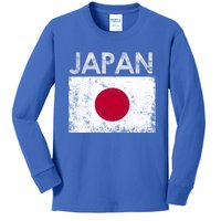 Vintage Japan Japanese Flag Pride Gift Kids Long Sleeve Shirt