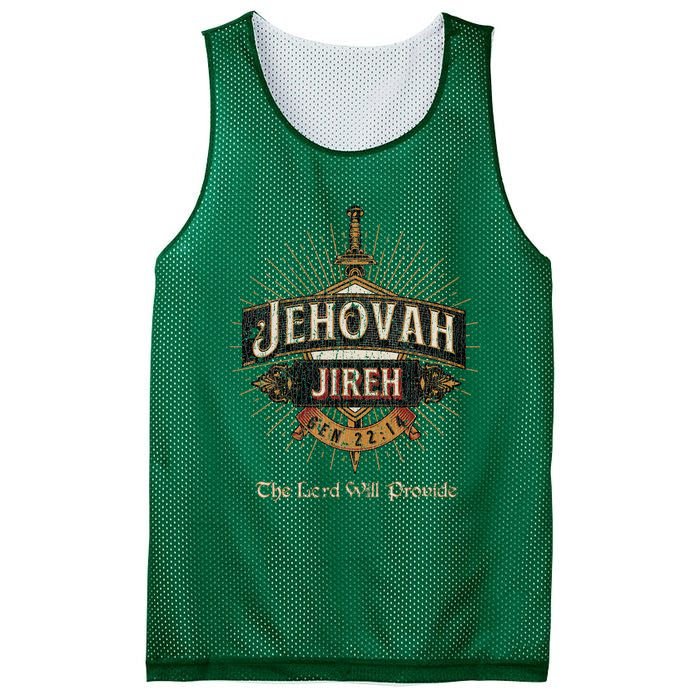 Vintage Jehovah Jireh The Lord Will Provide Mesh Reversible Basketball Jersey Tank