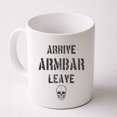 Vintage Jiu Jitsu Arrive Armbar Leave Grappling BJJ Mug